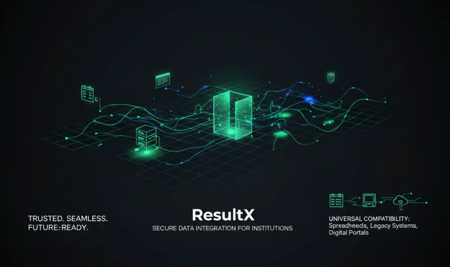 Abstract representation of secure data integration for institutions