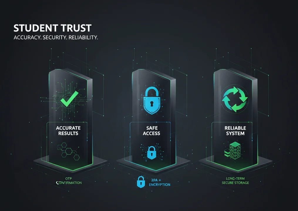 Student checking exam result online